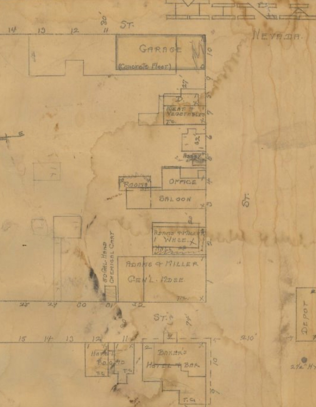 Mina Nevada historic map from 1917 – Mina Nevada